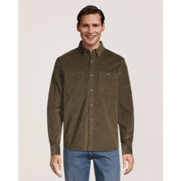Denver Hayes Men's Stretch Corduroy Long Sleeve Shirt