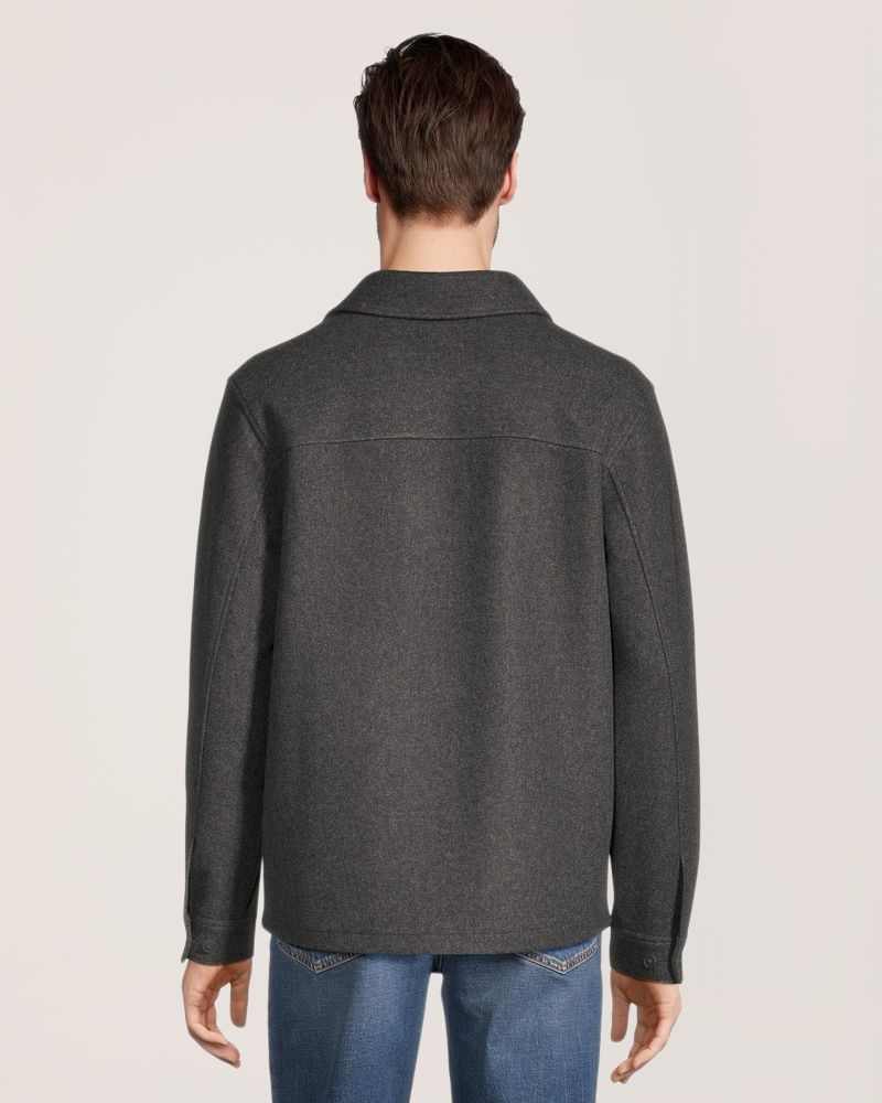 Veste-chemise d’aspect laine pour hommes, Denver Hayes