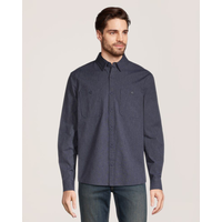 Chemise à manches longues jaspée de qualité pour hommes, Denver Hayes