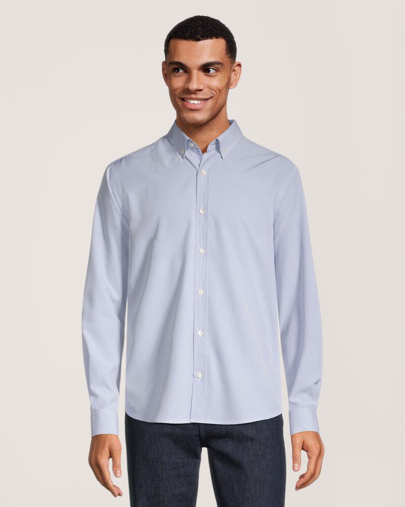 Chemise École Garçon Manches Longues Tissée Respirante - Cravate Incluse Poche Poitrine