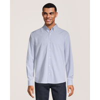 Chemise hybride tissée extensible dans 4 sens à manches longues pour hommes, Denver Hayes Front_Flat