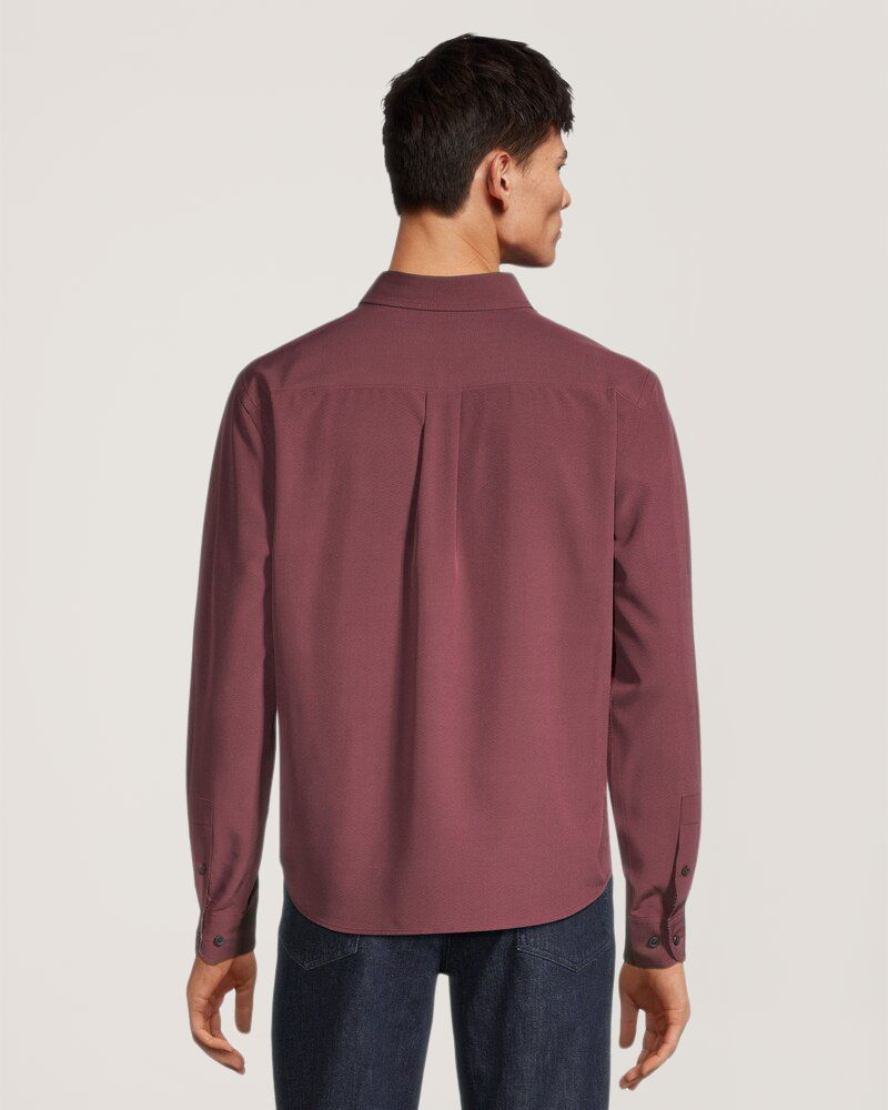 Chemise hybride tissée extensible dans 4&nbsp;sens à manches longues pour hommes, Denver Hayes