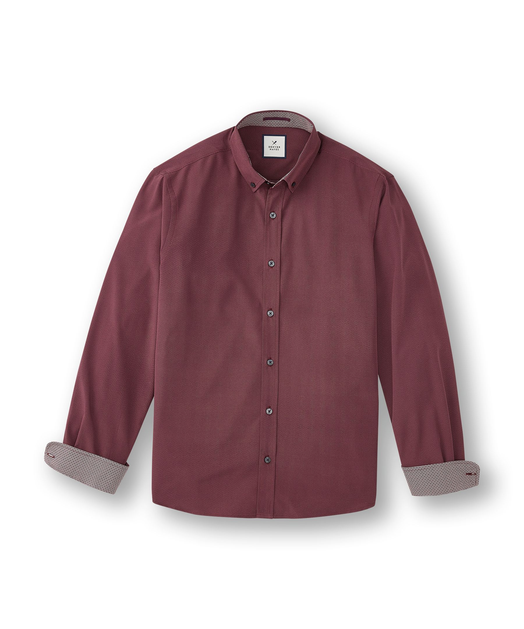 Chemise hybride tissée extensible dans 4&nbsp;sens à manches longues pour hommes, Denver Hayes