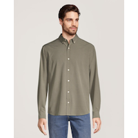 Chemise hybride tissée extensible dans 4&nbsp;sens à manches longues pour hommes, Denver Hayes Front_Flat