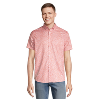 Chemise extensible dans 4&nbsp;sens à imprimé de feuilles corail pour hommes, Report Front_Flat