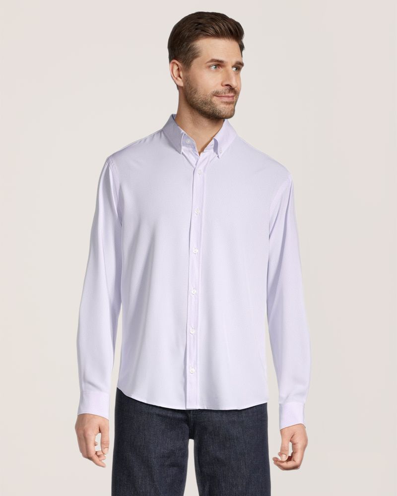 Chemise hybride à manches longues et extensible dans 4&nbsp;sens pour hommes, Denver Hayes