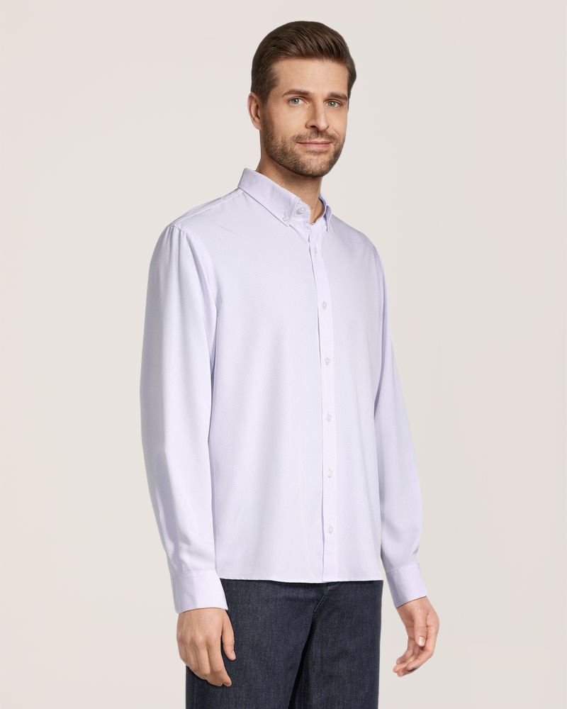 Chemise hybride à manches longues et extensible dans 4&nbsp;sens pour hommes, Denver Hayes