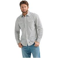 Wrangler Men's Retro Woven Shirt Front_Angled_Left