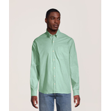 Denver Hayes Men's Oxford Stretch Long Sleeve Casual Shirt Front_Flat