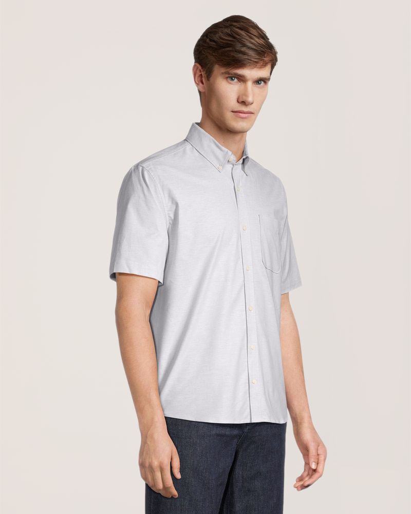 Denver Hayes Men's Oxford Stretch Casual Shirt