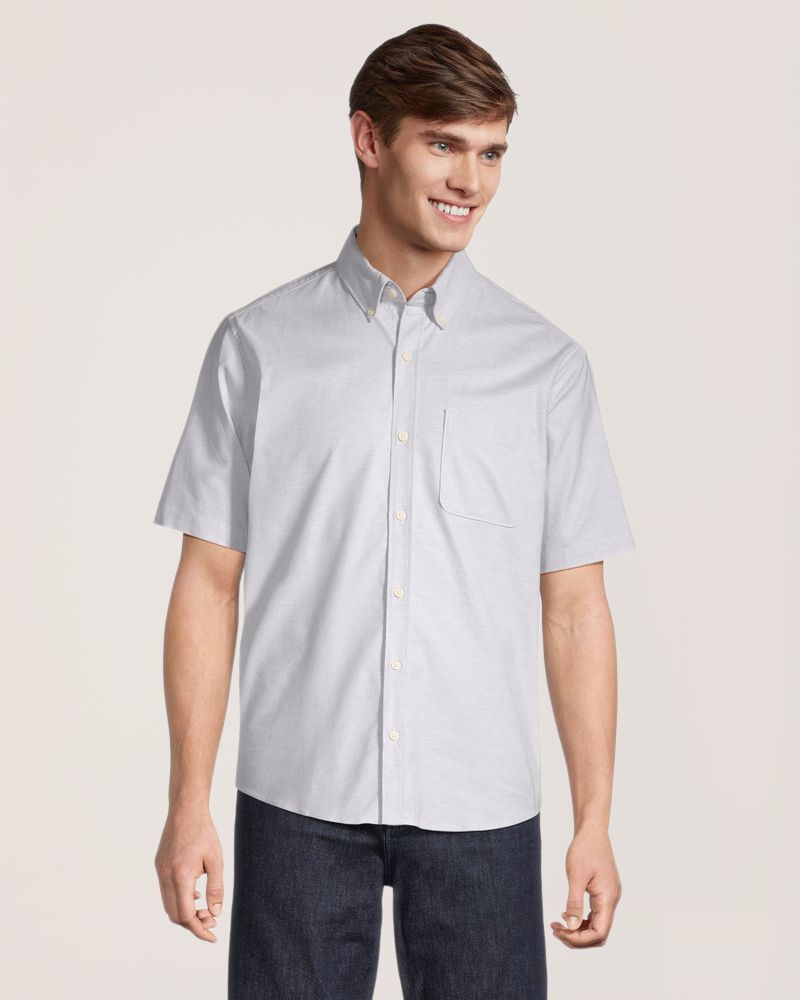 Denver Hayes Men's Oxford Stretch Casual Shirt