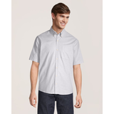 Denver Hayes Men's Oxford Stretch Casual Shirt Front_Flat