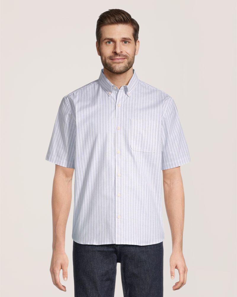 Denver Hayes Men's Oxford Stretch Casual Shirt