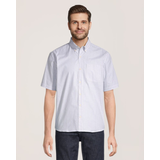 Chemise extensible décontractée pour hommes, Oxford, Denver Hayes Front_Flat