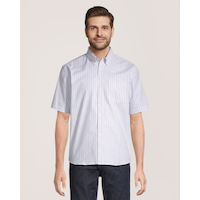 Denver Hayes Men's Oxford Stretch Casual Shirt