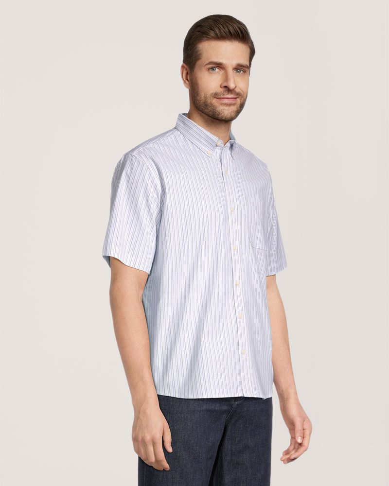 Denver Hayes Men's Oxford Stretch Casual Shirt