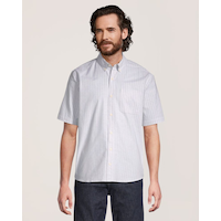 Denver Hayes Men's Oxford Stretch Casual Shirt