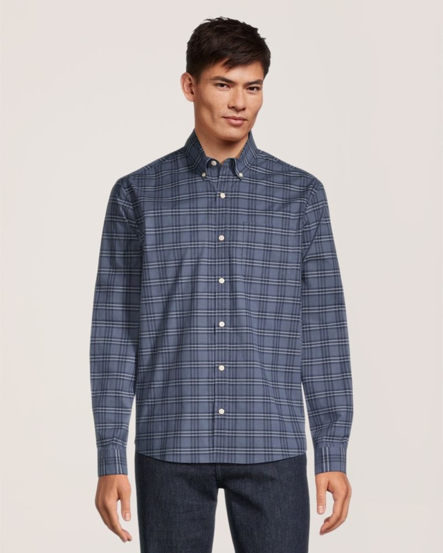 Chemise de sport décontractée à carreaux et à manches longues pour hommes, Denver Hayes