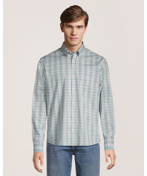 Chemise de sport décontractée à carreaux et à manches longues pour hommes, Denver Hayes