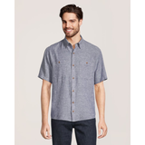 Chemise en mélange de lin pour hommes, Denver Hayes Front_Flat