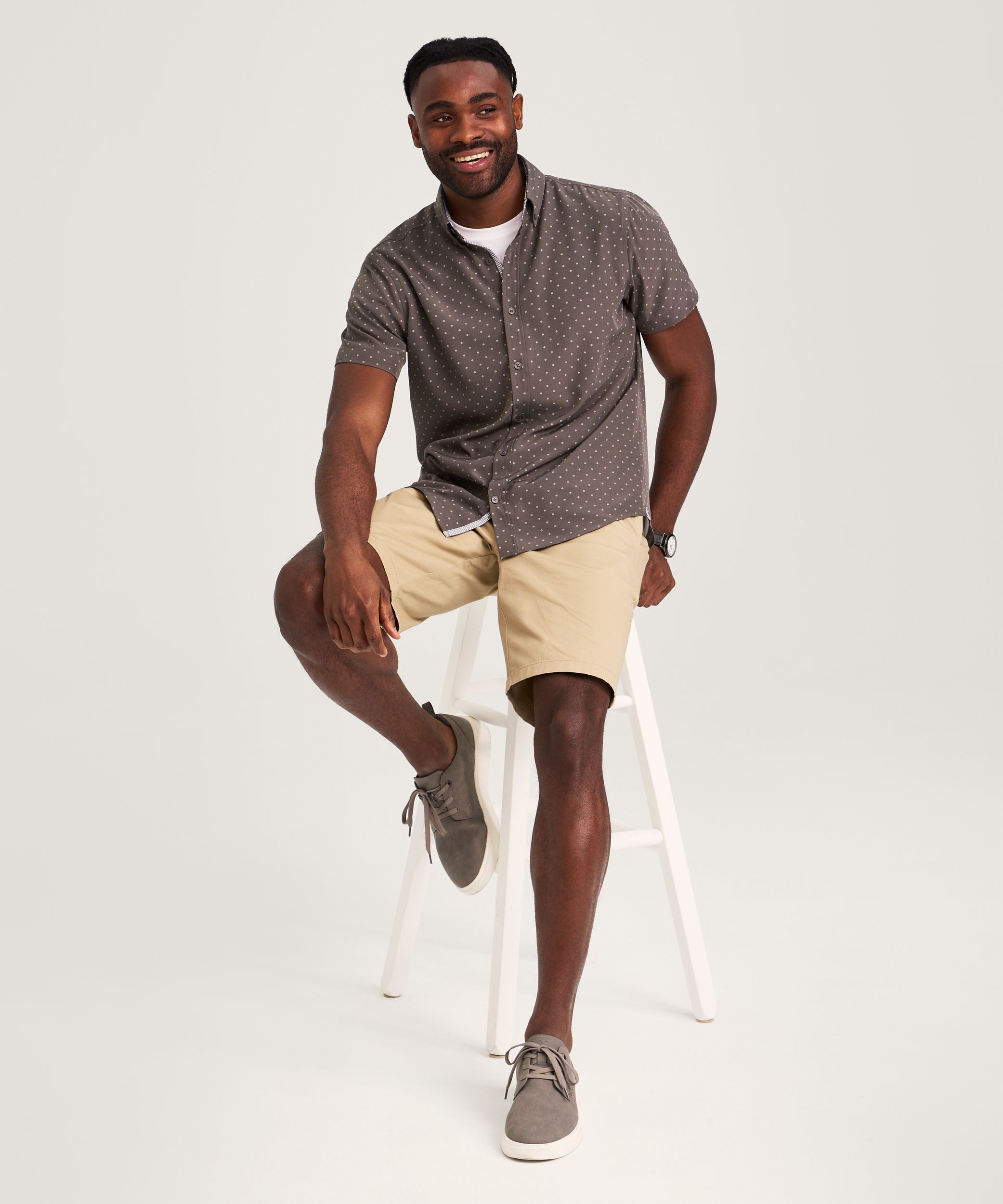 Denver Hayes Men's 4-Way Stretch Fashion Shirt