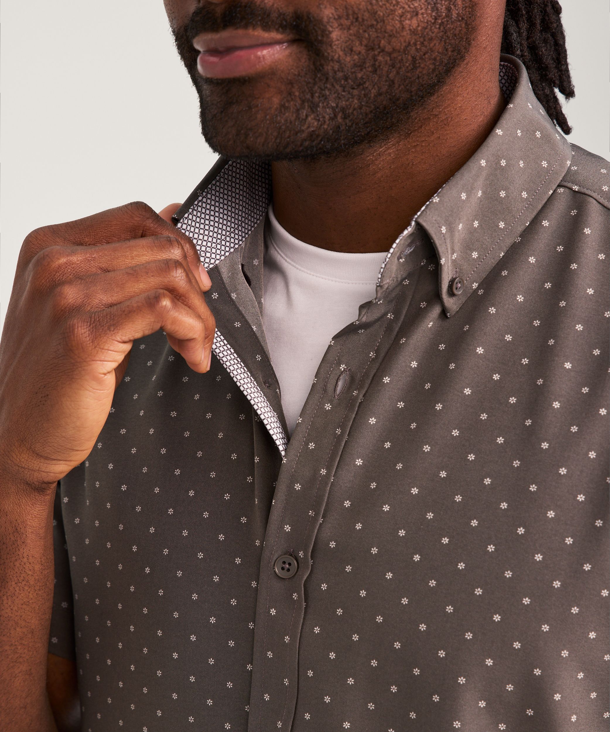 Denver Hayes Men's 4-Way Stretch Fashion Shirt