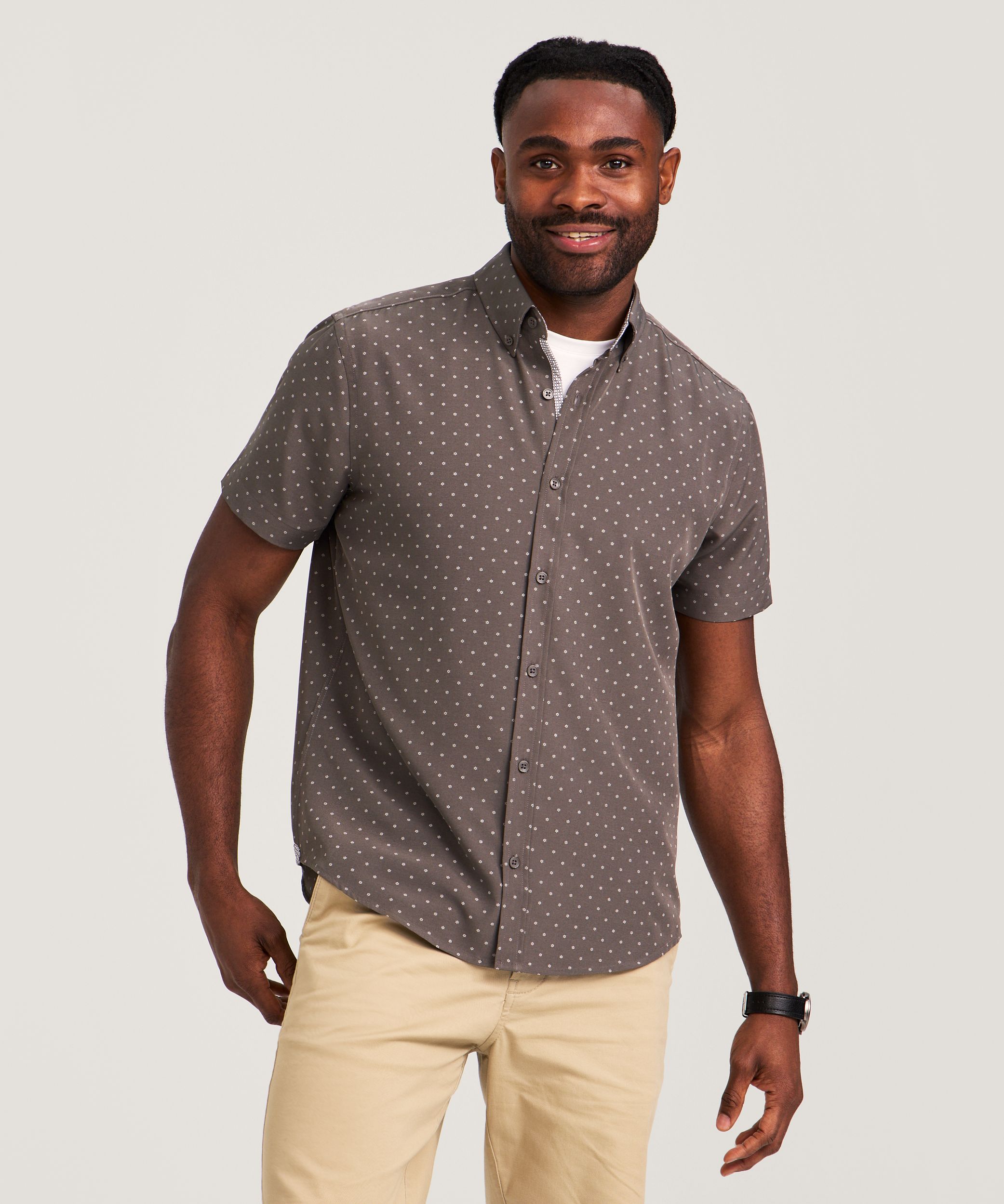 Denver Hayes Men's 4-Way Stretch Fashion Shirt