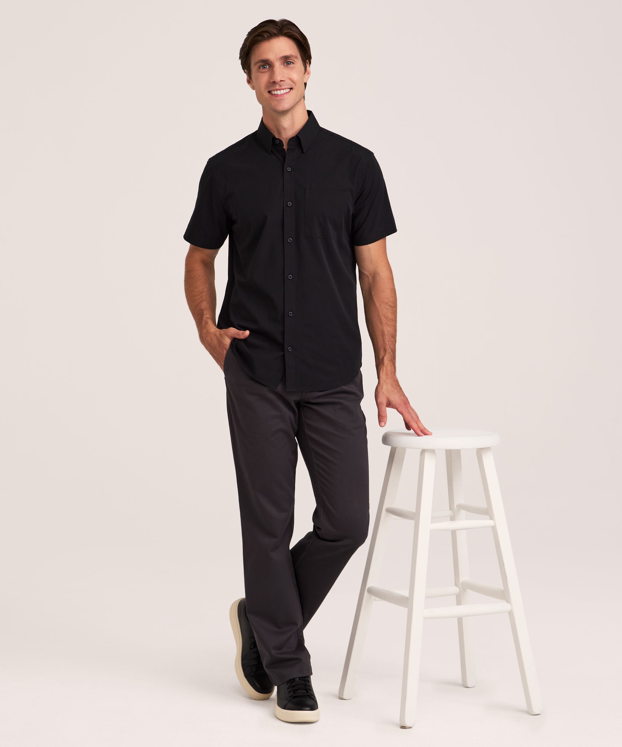 Chemise décontractée en popeline pour hommes, Denver Hayes