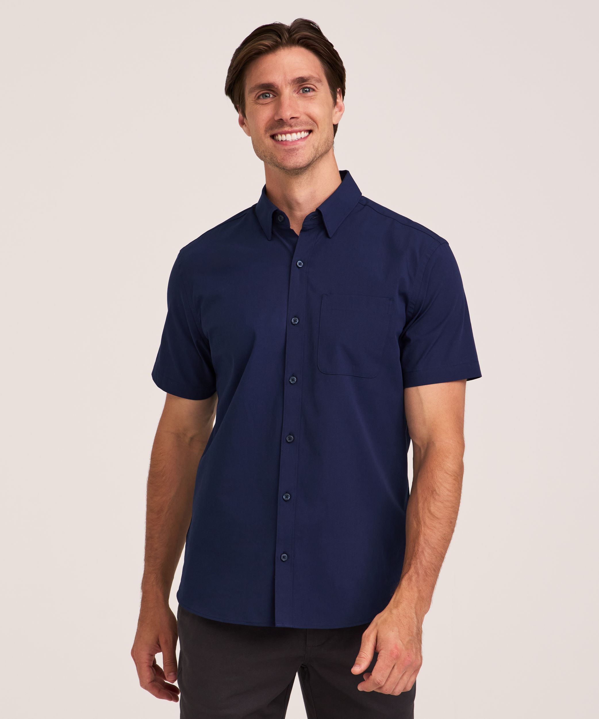 Chemise décontractée en popeline pour hommes, Denver Hayes