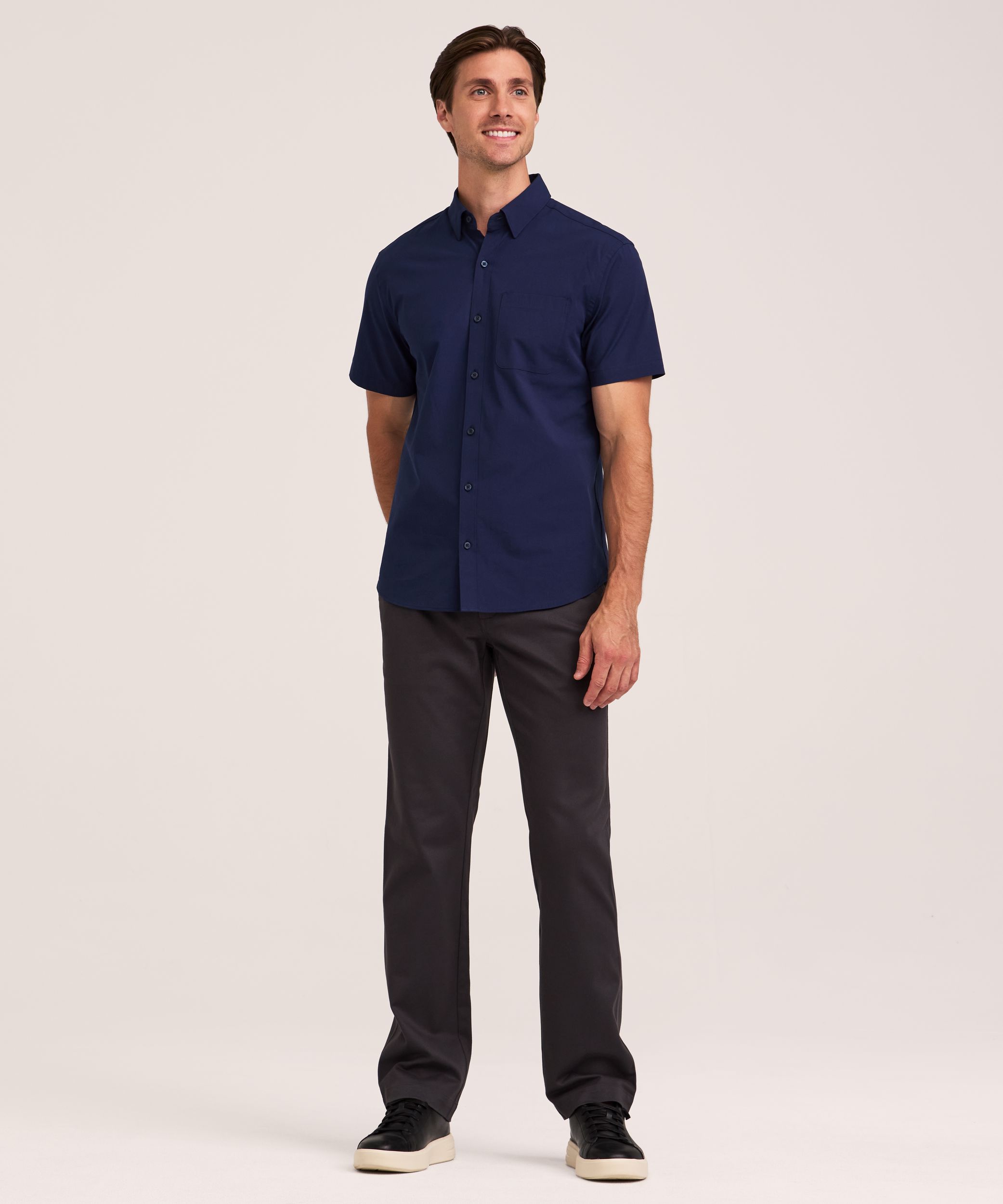 Chemise décontractée en popeline pour hommes, Denver Hayes