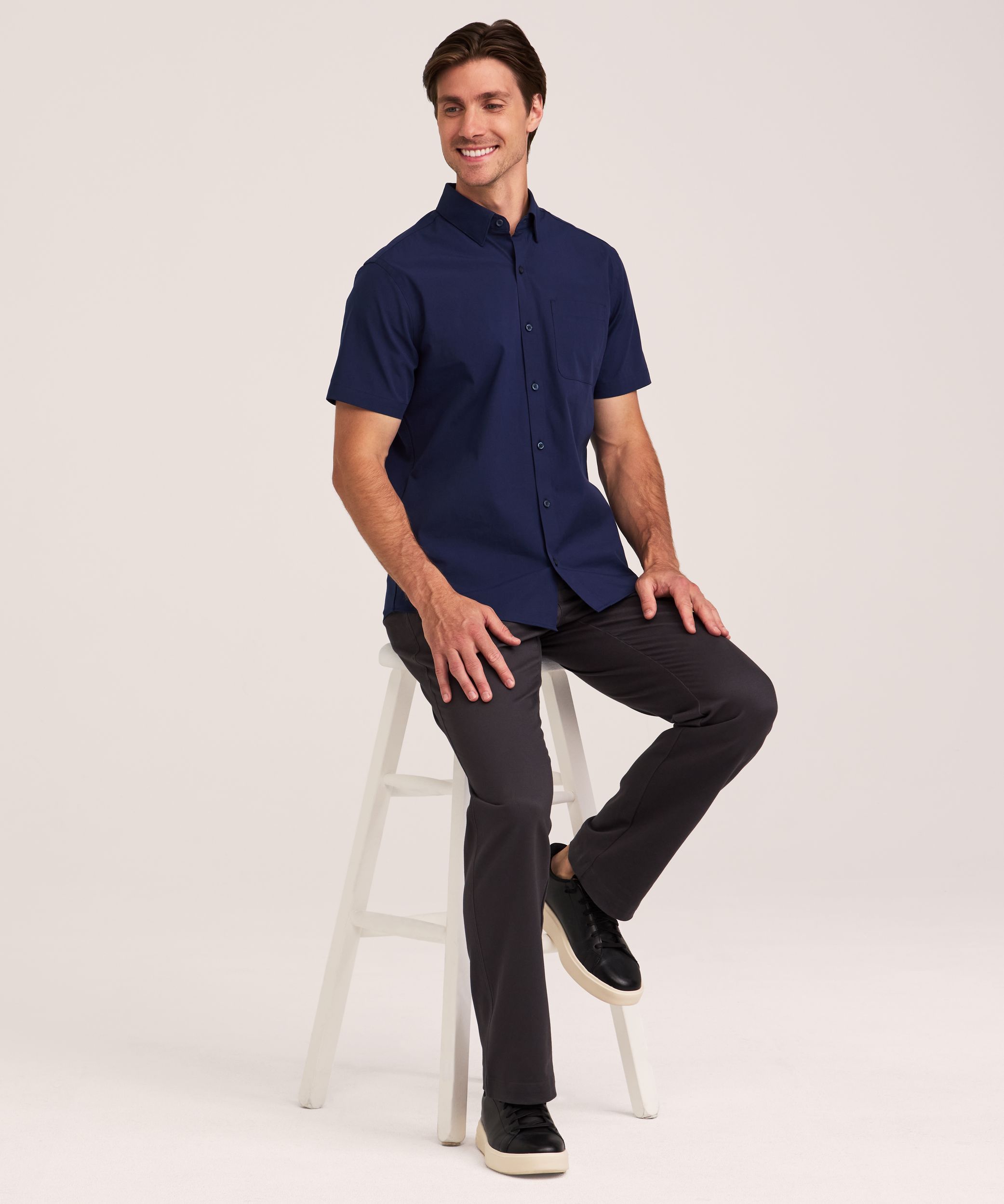 Chemise décontractée en popeline pour hommes, Denver Hayes