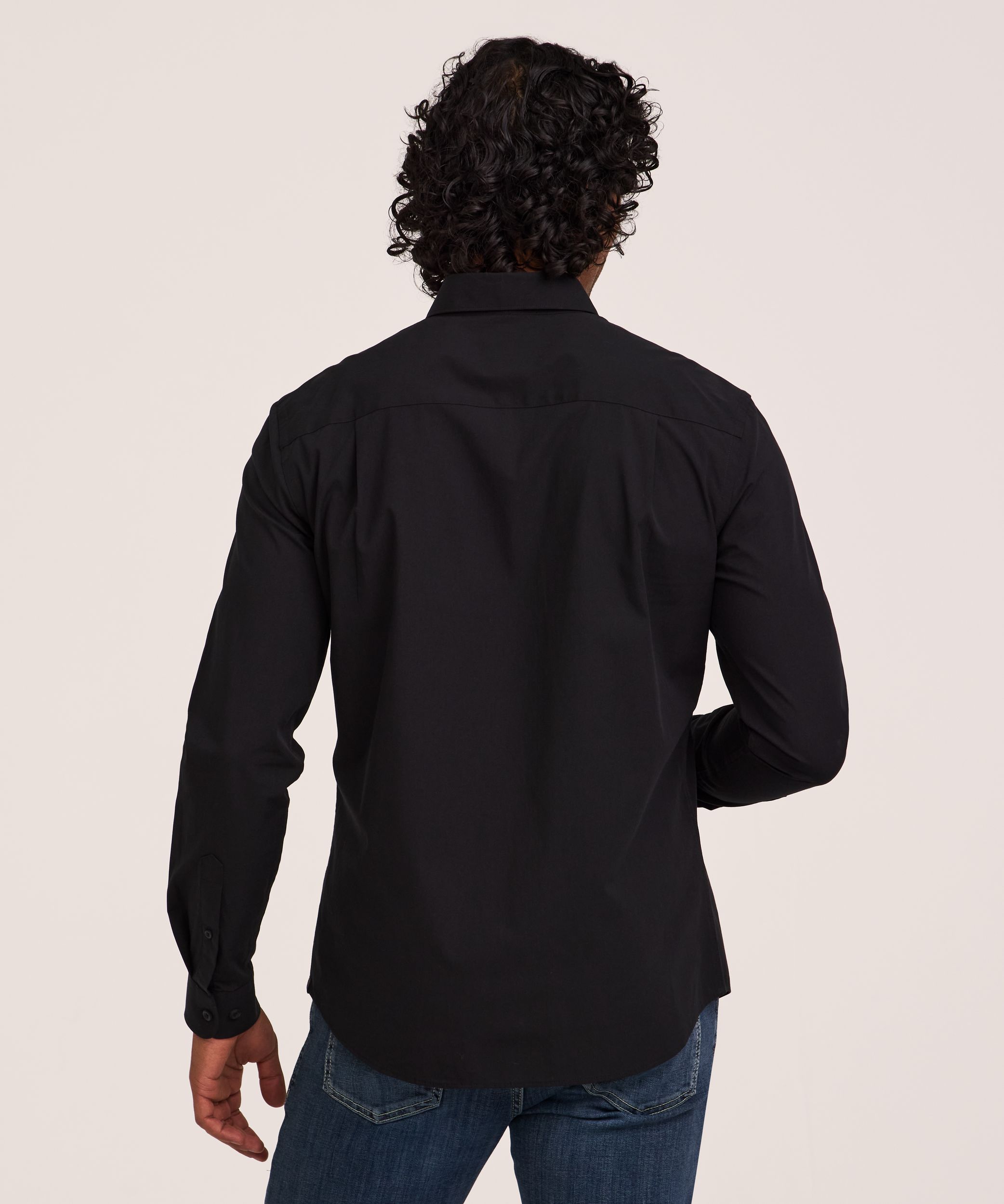 Denver Hayes Men's Poplin Long Sleeve Casual Shirt