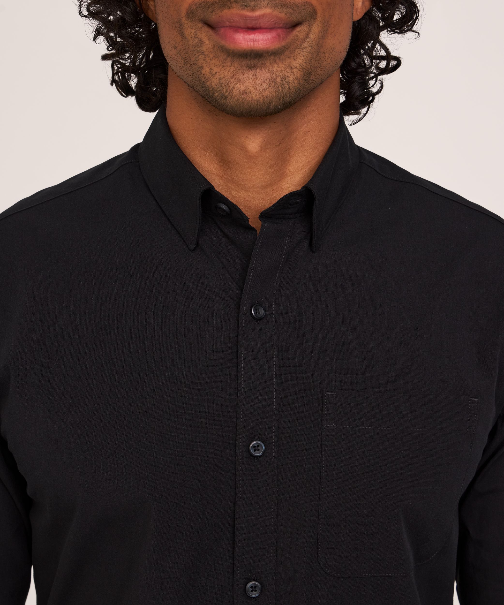 Denver Hayes Men's Poplin Long Sleeve Casual Shirt