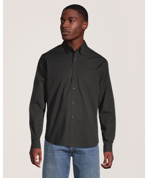 Chemise décontractée en popeline à manches longues pour hommes, Denver Hayes