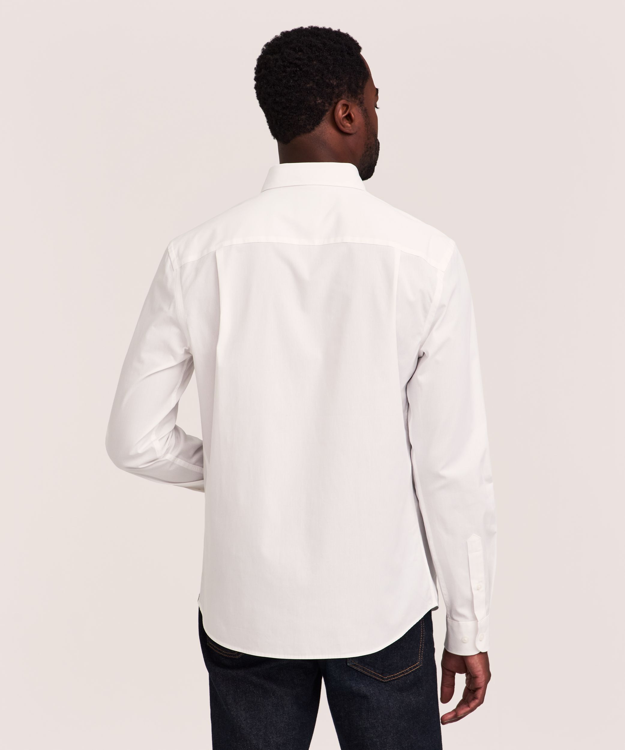 Chemise décontractée en popeline à manches longues pour hommes, Denver Hayes