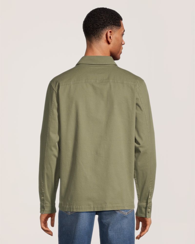 Denver Hayes Men's Stretch Cotton Long Sleeve Overshirt