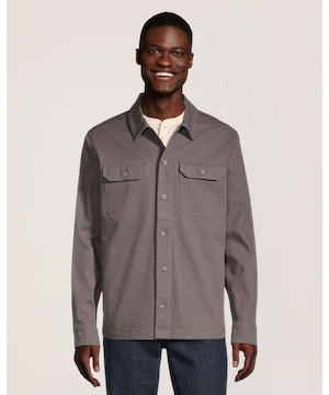 Surchemise à manches longues en coton extensible pour hommes, Denver Hayes