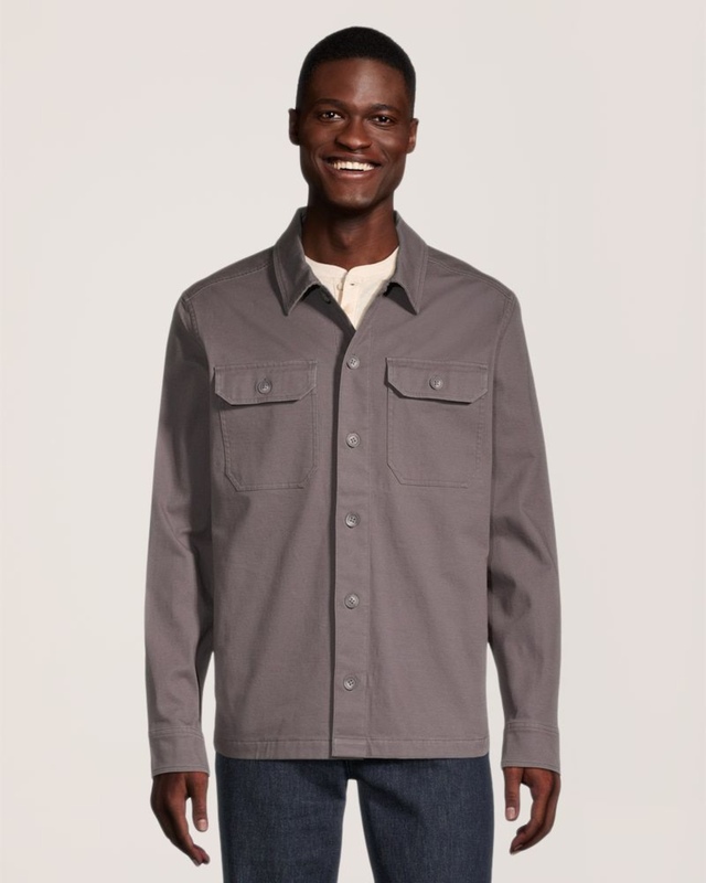 Surchemise à manches longues en coton extensible pour hommes, Denver Hayes