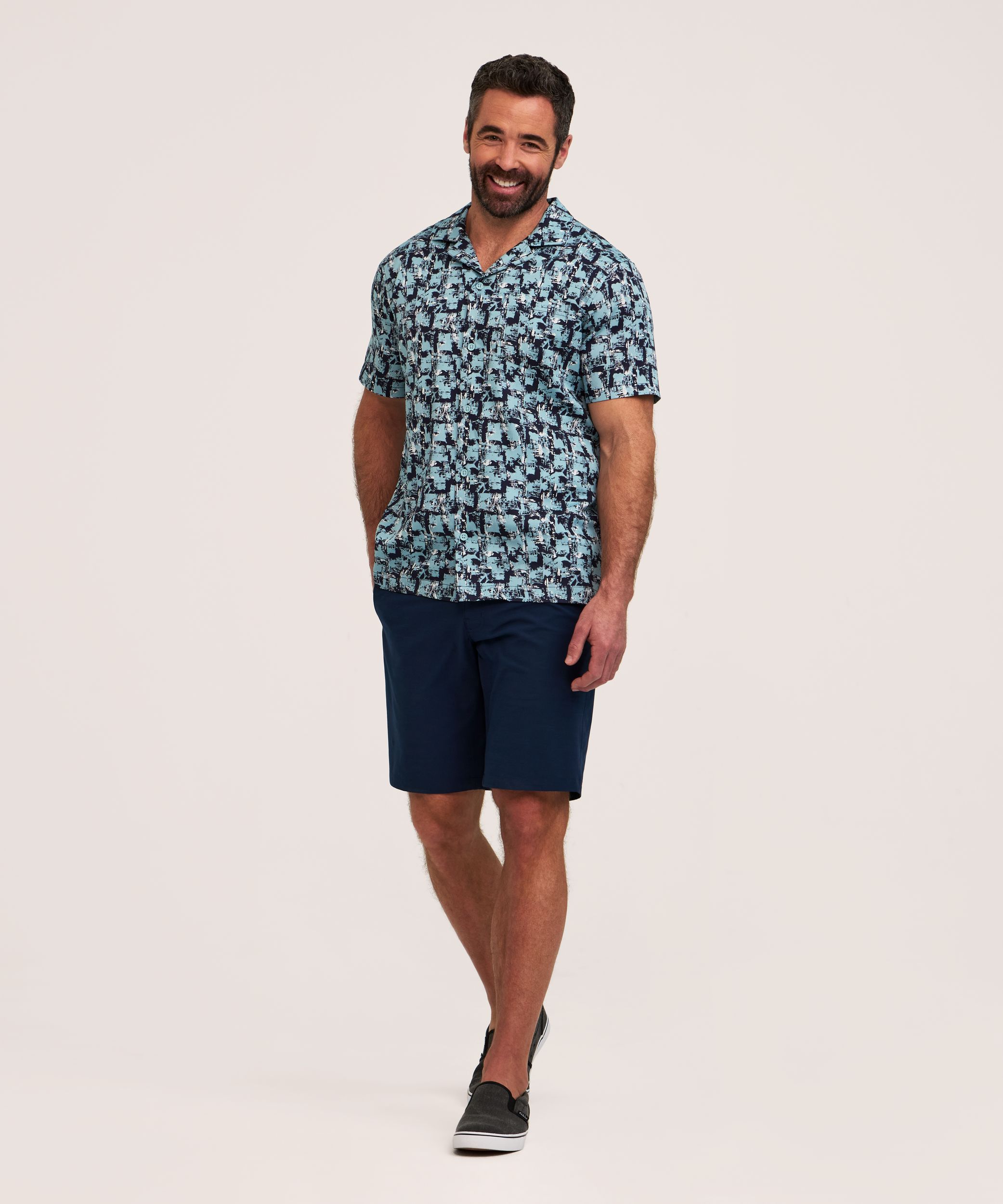 Chemise à col cubain et imprimé intégral, FarWest