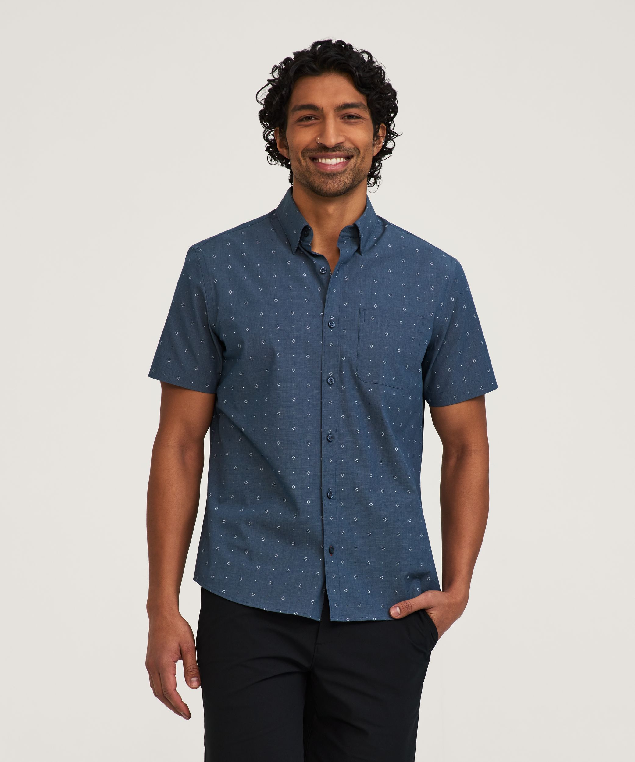 Denver Hayes Men's Poplin Fashion Shirt