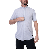 Chemise en tricot de couleur unie pour hommes, Silver Front_Flat