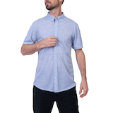 Silver Men's Solid Knit Shirt Front_Flat