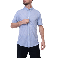 Silver Men's Solid Knit Shirt Front_Flat