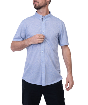 Silver Men's Solid Knit Shirt
