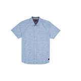 Chemise tissée à imprimé intégral pour hommes, Silver Front_Flat