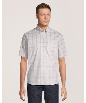 Denver Hayes Men's Sport Plaid Casual Shirt