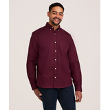 Chemise boutonnée décontractée et extensible Oxford à manches longues pour hommes, Denver Hayes Front_Angled_Right