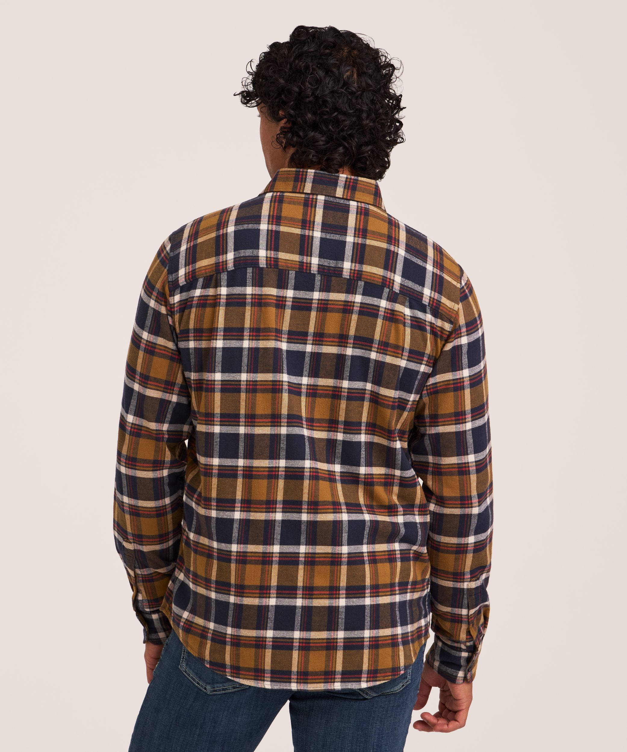 WindRiver Men's Basic Stretch Flannel Shirt