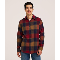 WindRiver Men's Basic Stretch Flannel Shirt