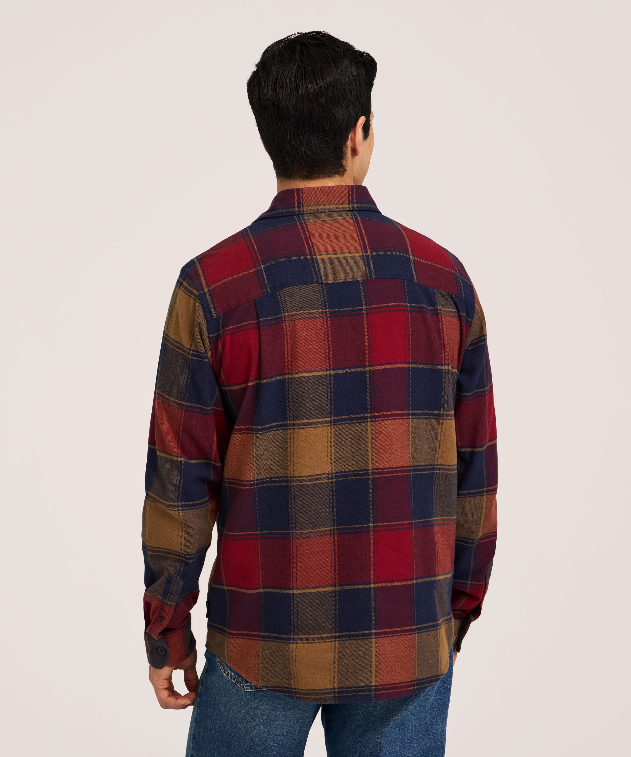 WindRiver Men's Basic Stretch Flannel Shirt